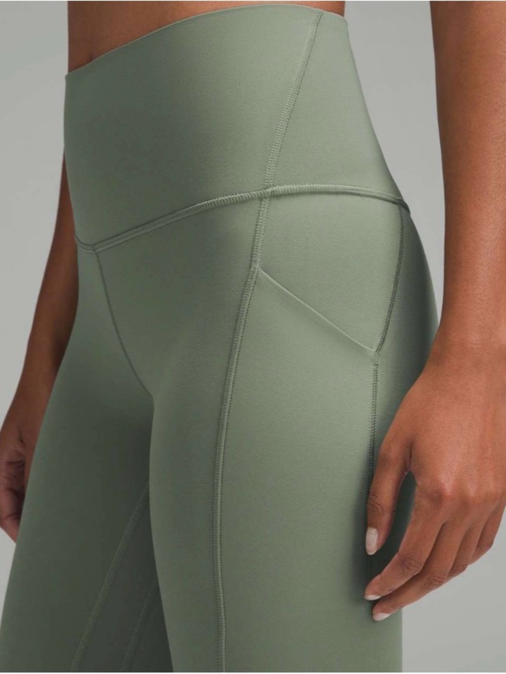 Lululemon Align High-Rise Grey Eucalyptus Leggings w/Pockets Size 14 NWOT - Picture 4 of 7